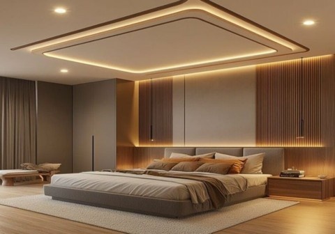 Modern bedroom false ceiling design for Chandigarh homes
