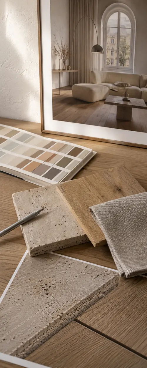 Rendering 3D interni a Milano — progettazione e materiali, Aryelia Design Studio